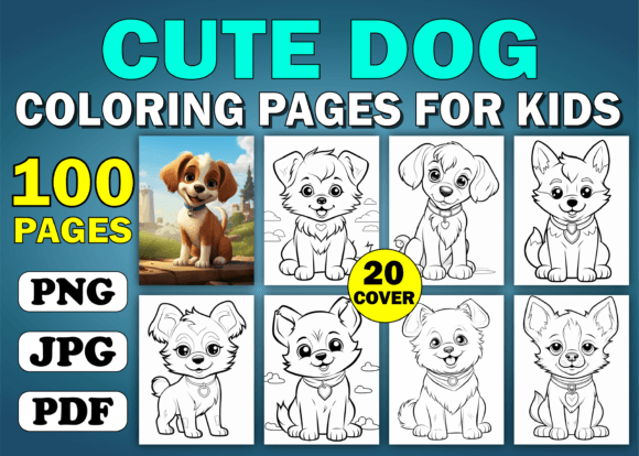100 Cute Dog Coloring Pages for Kids KDP: A Detailed Review for Publishers and Parents