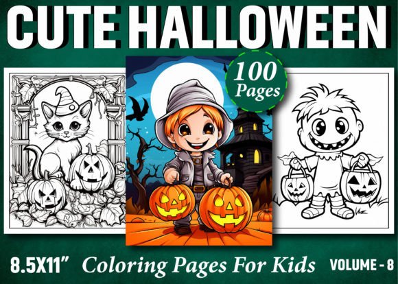 100 Cute Halloween Coloring Pages – A Versatile Resource for Creative Seasonal Projects