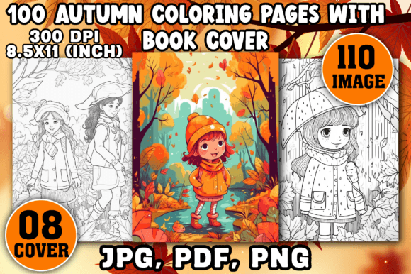 110 Autumn Coloring Page with Book Cover: A Creative Resource for Businesses and Enthusiasts