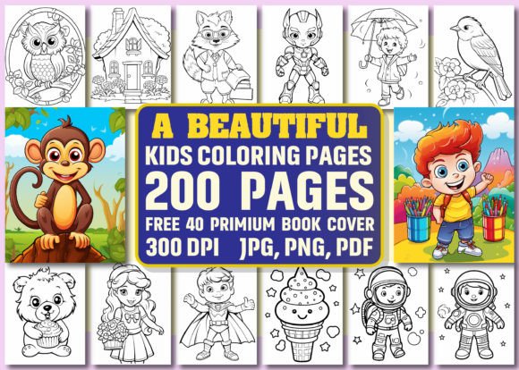 200 a Beautiful Kids Coloring Pages- KDP: A Practical Evaluation for Publishers
