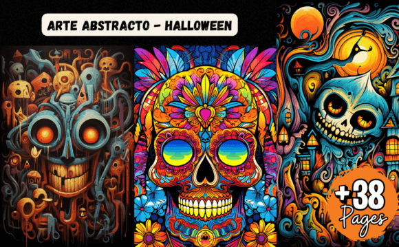 ARTE ABSTRACTO - HALLOWEEN - COLOREA: Creative Pages for All Ages