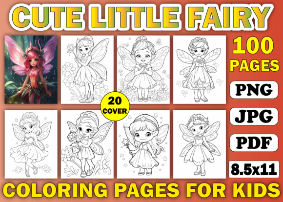 C KDP: Unlock Endless Creative and Commercial Possibilities with 100 Cute Little Fairy Coloring Pages for Kids