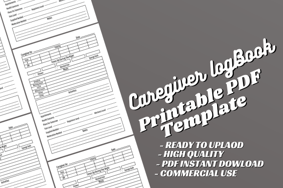 Caregiver Log Book - Canva Template