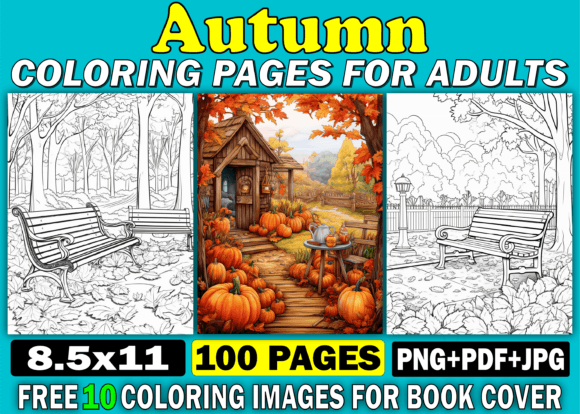 Embrace the Season of Change: The Allure of 100 Autumn Adults Coloring Pages for KDP
